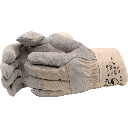Kernspaltleder-Handschuh, Größe 10, 120 Paar Farbe: weiß